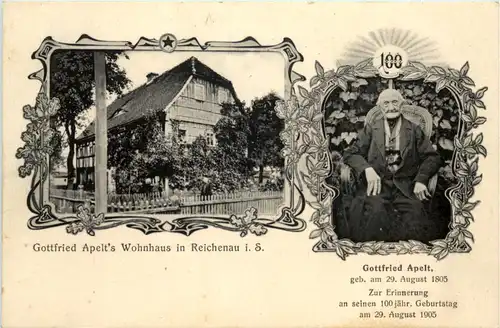 Reichenau in Sachsen. - 100 Geburtstag Gottfried Apelt -652158