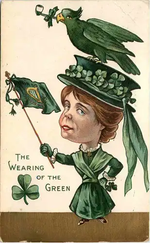 Irland - The Wearing of the Green - Prägekarte -652212