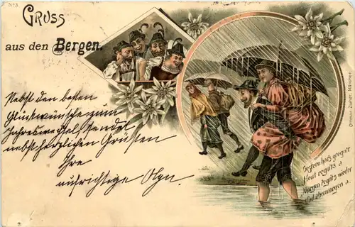 Gruss aus den Bergen - Litho -652292