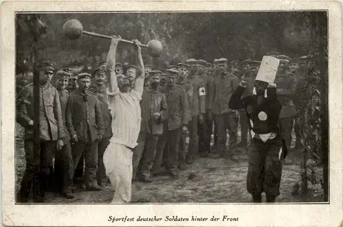 Sportfest deutscher Soldaten hinter der Front - Feldpost28. Inf. Division -652312