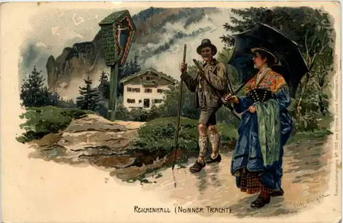 Reichenhall - Nonner Tracht - Litho -652378