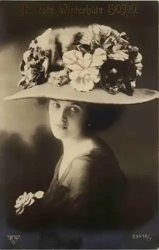 Mode - Neueste Winterhüte 1909/10 -652450