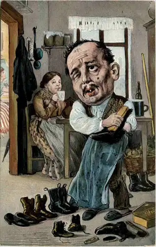 Humor - MAnn putzt Schuhe -652686