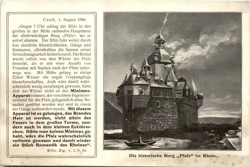 Burg Pfalz im Rhein - Werbung Minimax -652758