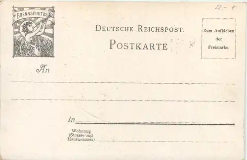 berlin - Spiritusgas Glühlicht - Spiritusgas Frisirapparat - Litho -652852