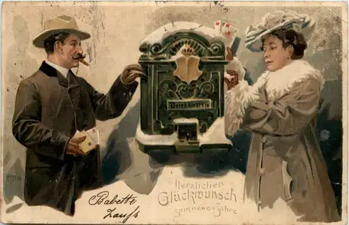 Neujahr - Briefkasten -652928