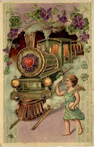 Eisenbahn mit Amor -653086