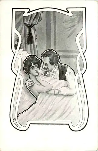 Liebespaar - Künstlerkarte -653186