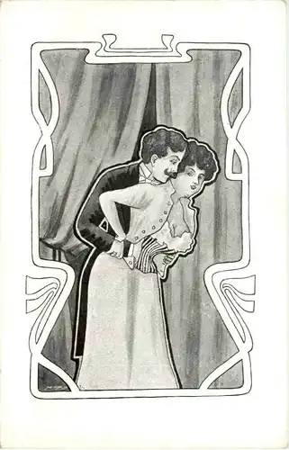 Liebespaar - Künstlerkarte -653180