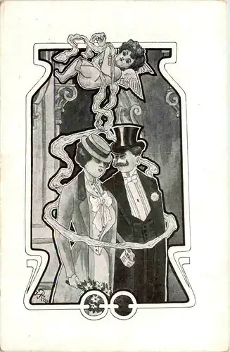 Liebespaar - Künstlerkarte -653172