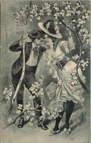 Liebespaar - Künstlerkarte -653192