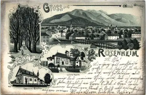 Gruss aus Rosenheim - Litho -653350