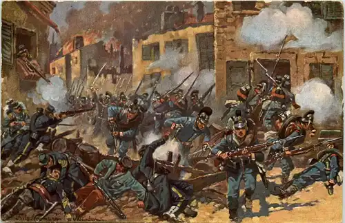 Künstler AK Fritz Neumann - Krieg 1870/71 -653472