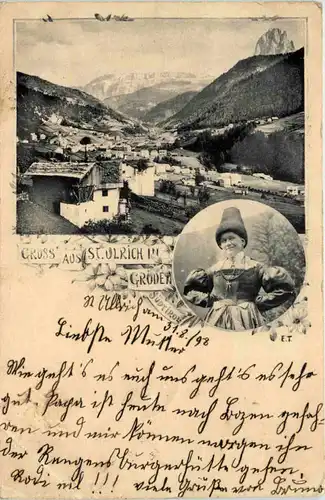 Gruss aus St. Ulrich in Gröden Südtirol -653588