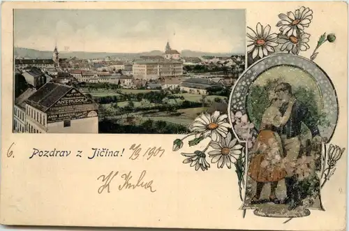 Pozdrav z Jicina - Litho -653650
