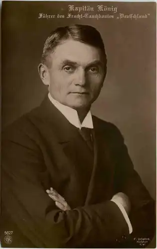 Kapitän König - Führer des Fracht-TAuchbootes Deutschland -653704