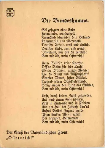 Die Bundeshymne - Österreich 3. Reich -653744