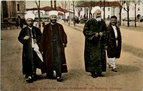 Albania - Der Khadi und die hohe moham. GEistlichkeit von Shkodra -653874