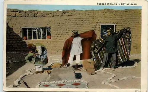 Pueblo Indians in Native Garb -653934