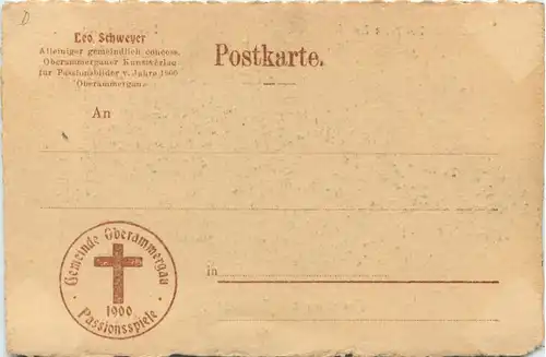 Oberammergau - Passionsspiele 1900 -653818