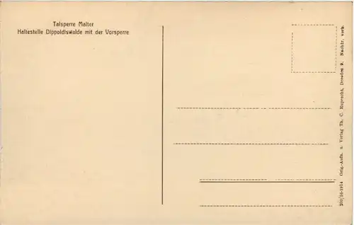 Talsperre Malter, Haltestelle Dippoldiswalde mit der Vorsperre -532130