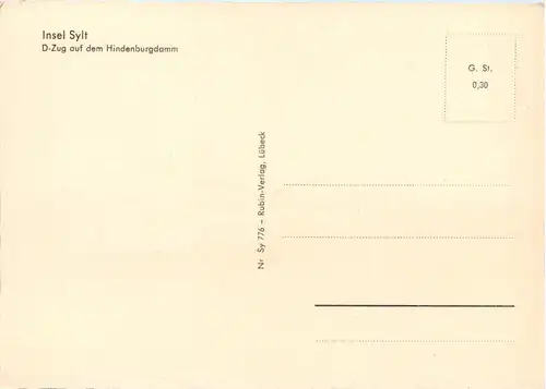 Sylt, D-Zug auf dem Hindenburgdamm -532294