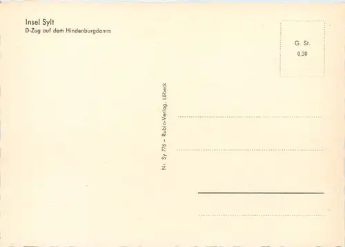 Sylt, D-Zug auf dem Hindenburgdamm -532374