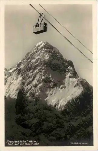 Kreuzeckbahn, Blick auf den Waxenstein -532496