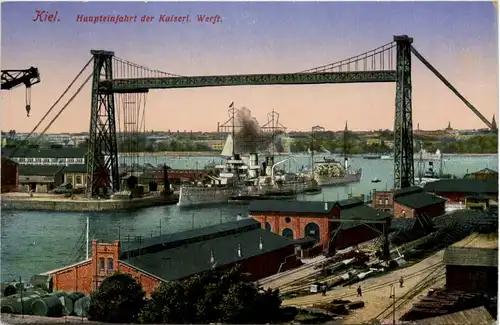 Kiel, Haupteinfahrt der Kaiserl. Werft -532708