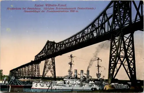 Rendsburg, Kaiser-Wilhelm-Kanal, Hochbrücke -532712