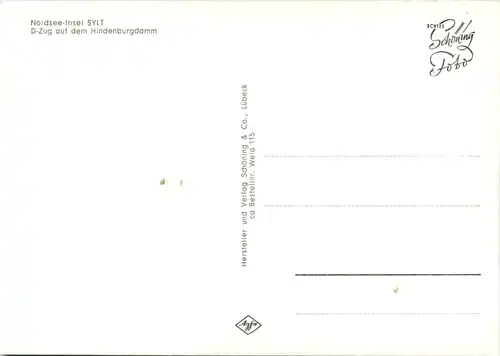 Sylt, Auto-Zug auf dem Hiindenburgdamm -532574