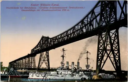 Rendsburg, Kaiser-Wilhelm-Kanal, Hochbrücke -532790