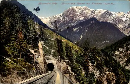 Karwendel-Bahn, Kaiserstand-Tunnel mit Erlspitze -532698