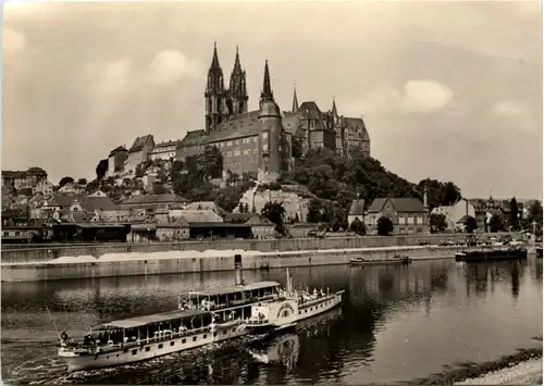 Meissen, Albrechtsburg und Dom und Elbdampfer Mühlberg -532912