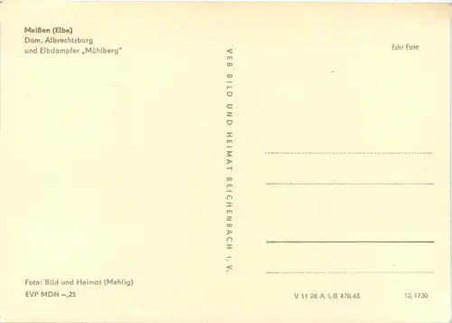 Meissen, Albrechtsburg und Dom und Elbdampfer Mühlberg -532912
