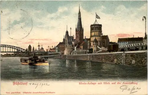 Düsseldorf, Rhein-Anlage mit Blick auf die Ausstellung -533066