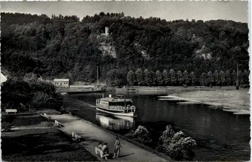 Solbad Karlshafen, Hessische Klippen mit Hugenottenturm -533278