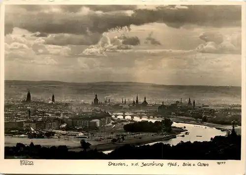 Dresden, v.d. Zerstörung 1945, Blick von Osten -533666