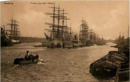 Hamburg, Partie aus dem Hafen -533618