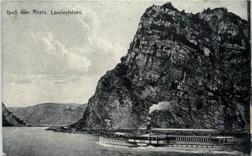 Gruss vom Rhein, Loreleyfelsen -533560