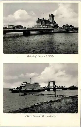 Bahnhof Blexen i. Oldenburg und Fähre Blexen-Bremerhaven -533718