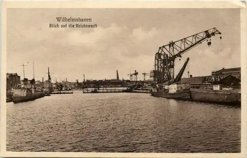 Wilhelmshaven, Blick auf die Reichswerft -533804