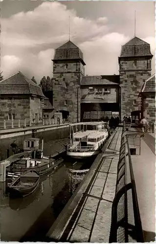 Minden, Schachtschleuse zwischen Mittellandkanal und Weser -534006