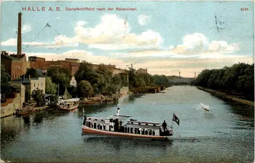 Halle (Saale), Dampfschiffahrt nach der Rabeninsel -534152