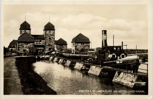 Minden, Schleuse am Mittellandkanal -534140