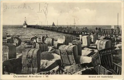 Ostseebad Arendsee, Strand mit Seebrücke -534466