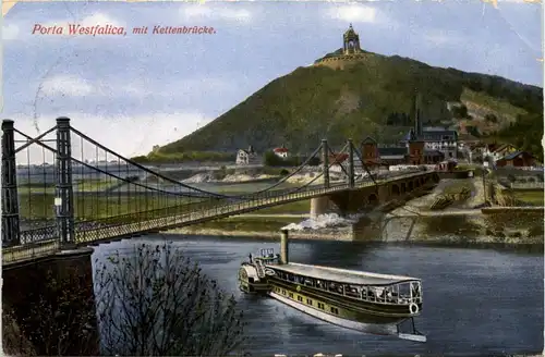 Porta Westfalica, mit Kettenbrücke -534436