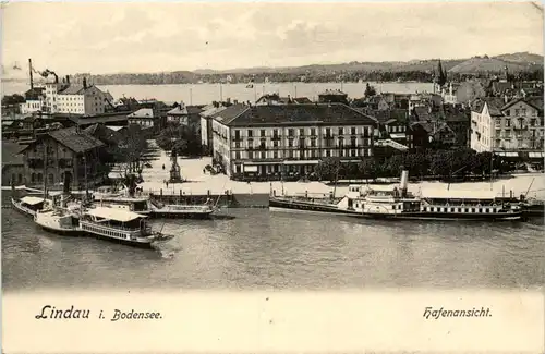 Lindau, Hafenansicht -534402