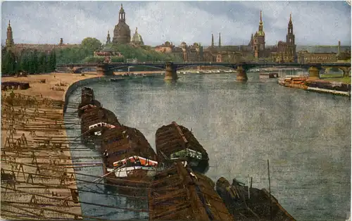 Dresden, Blick von der Albertbrücke elbabwärts -532988