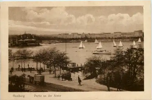 Hamburg, Partie an der Alster -533408